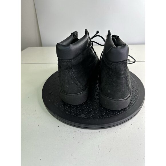 Timberland  Juniors Size 4 Waterproof Boot Black Nubuck 12907 Ankle - Picture 4 of 7